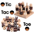 Piezas de juego 3D Tic Tac Toe de madera